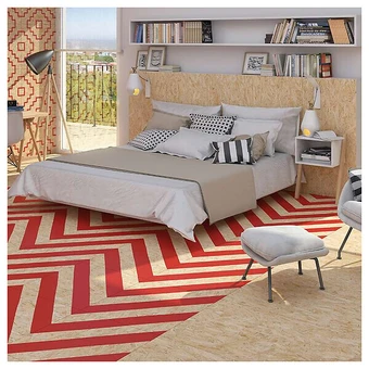 Bricomarché Nenets strand rojo carrelage aspect bois osb rouge offre