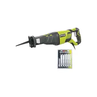 Bricomarché Pack ryobi scie sabre électrique rrs1200-k - 1200w - lot de 6 lames universelles - bois et métal - 100/152mm - rak06rb offre