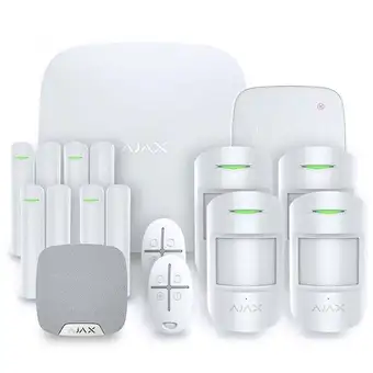 Bricomarché Alarme maison ajax starterkit blanc - kit 4 (marketplace) offre