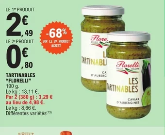 TARTINABLES "FLORELLI"