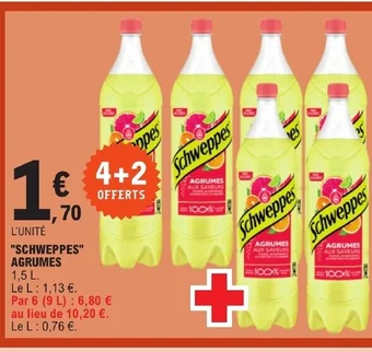 E.Leclerc SCHWEPPES AGRUMES offre