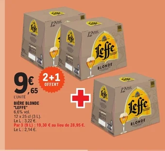 E.Leclerc BIÈRE BLONDE "LEFFE" offre