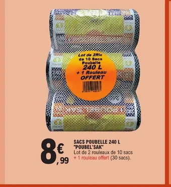 SACS POUBELLE 240 L