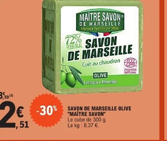 E.Leclerc SAVON DE MARSEILLE offre