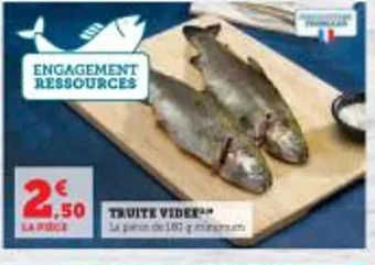 Super U TRUITE VIDEE offre