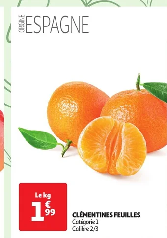 Auchan CLÉMENTINES FEUILLES offre