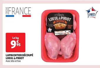 Auchan LAPIN ENTIER DÉCOUPÉ LOEUL & PIRIOT offre