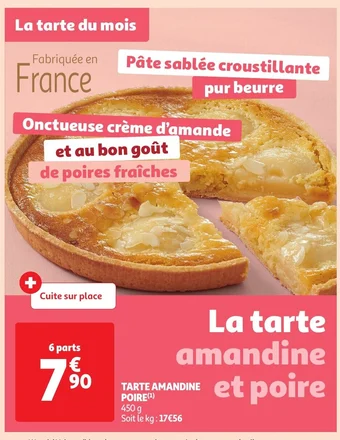 Auchan TARTE AMANDINE POIRE offre