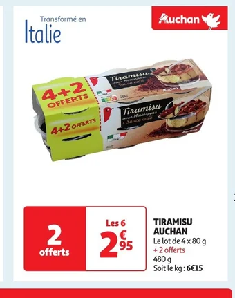 Auchan TIRAMISU AUCHAN offre