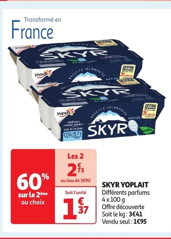 Auchan SKYR YOPLAIT offre
