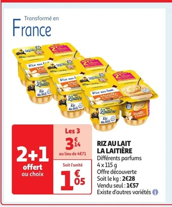 Auchan RIZ AU LAIT LA LAITIÈRE offre
