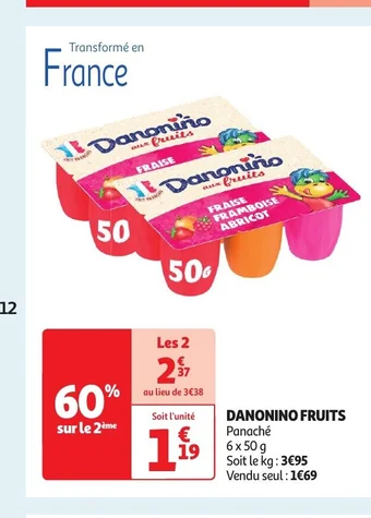 Auchan DANONINO FRUITS offre