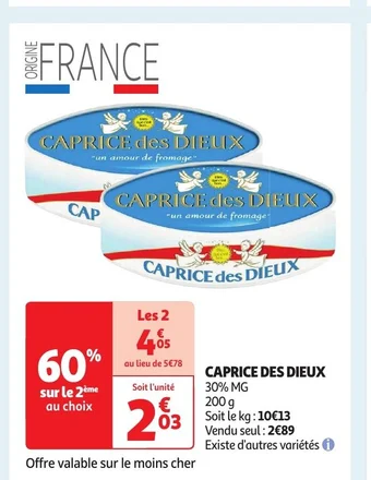 Auchan CAPRICE DES DIEUX offre