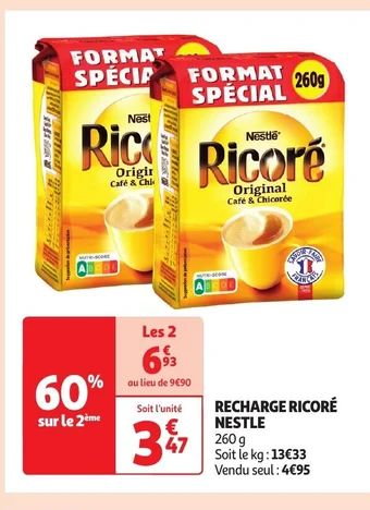 Auchan RECHARGE RICORÉ NESTLE offre