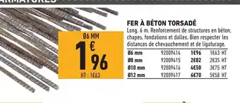 Fer à béton torsadé