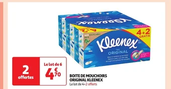 Auchan BOITE DE MOUCHOIRS ORIGINAL KLEENEX offre