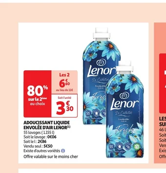 Auchan ADOUCISSANT LIQUIDE ENVOLÉE D'AIR LENOR(¹) offre
