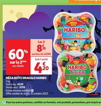 Auchan MÉGA BOÎTE DRAGOLO HARIBO offre