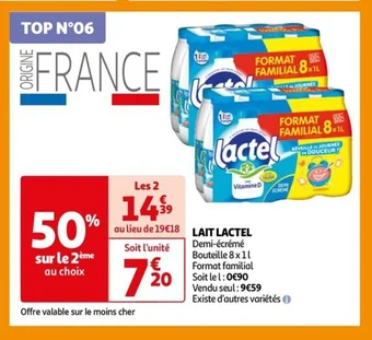 Auchan LAIT LACTEL offre