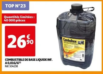 Auchan COMBUSTIBLE DE BASE LIQUIDE INF. A 0,01G/G offre