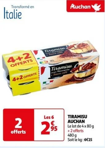 Auchan TIRAMISU AUCHAN offre