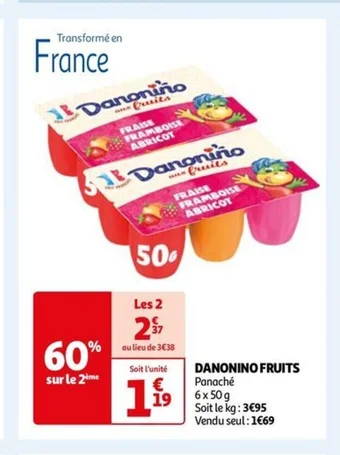 Auchan DANONINO FRUITS offre