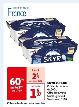 Auchan SKYR YOPLAIT offre