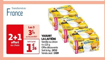Auchan YAOURT LA LAITIÈRE offre