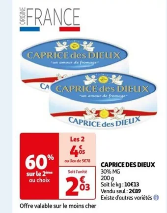 Auchan CAPRICE des DIEUX offre