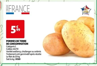 Auchan POMMES DE TERRE DE CONSOMMATION offre