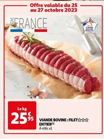 Auchan VIANDE BOVINE: FILET offre