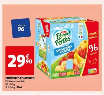 Auchan COMPOTES POM'POTES offre
