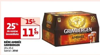 Auchan BIÈRE AMBRÉE GRIMBERGEN offre