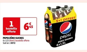 Auchan PEPSI ZÉRO SUCRES offre