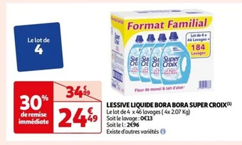 Auchan LESSIVE LIQUIDE BORA BORA SUPER CROIX offre