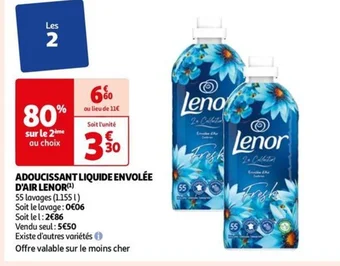 Auchan ADOUCISSANT LIQUIDE ENVOLÉE D'AIR LENOR offre