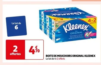 Auchan BOITE DE MOUCHOIRS ORIGINAL KLEENEX offre