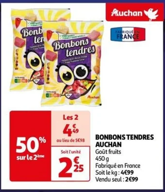 Auchan BONBONS TENDRES AUCHAN offre