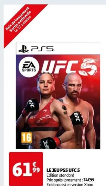 Auchan LE JEU PS5 UFC 5 offre