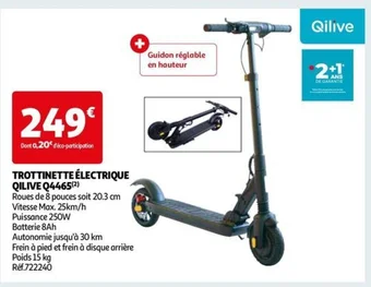Auchan TROTTINETTE ÉLECTRIQUE QILIVE Q4465 offre