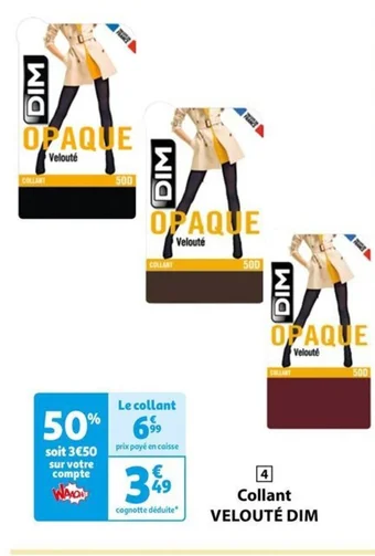 Auchan Collant VELOUTÉ DIM offre