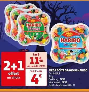 Auchan MÉGA BOÎTE DRAGOLO HARIBO offre