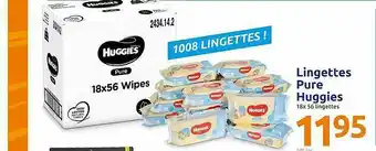 Action Lingettes Pure Huggies offre