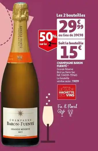 Auchan Direct Champagne Baron Fuenté offre