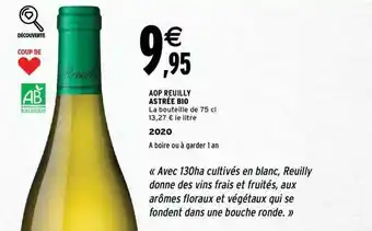 Intermarché Aop Reuilly Astrée Bio 2020 offre