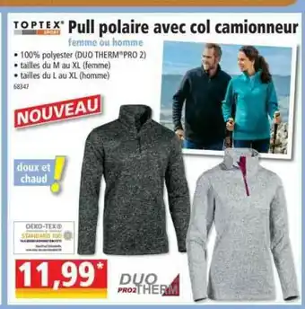 Norma Pull Polaire Avec Col Camionneur Toptex offre