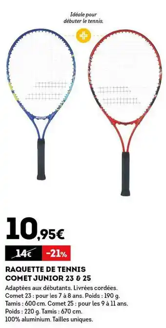 Sport 2000 Raquette De Tennis Comet Junior 23 & 25 offre