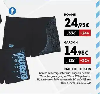 Sport 2000 Maillot De Bain Homme, Garçon offre