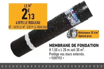 Membrane de fondation
