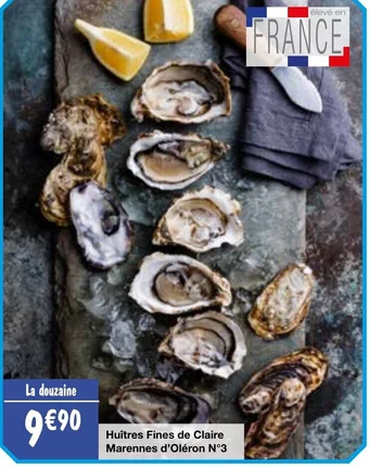 Huîtres Fines de Claire Marennes d'Oléron N°3